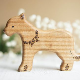 Wooden lion toy