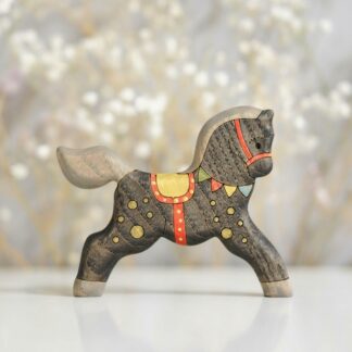Circus horse toy (black) (with sparkle)