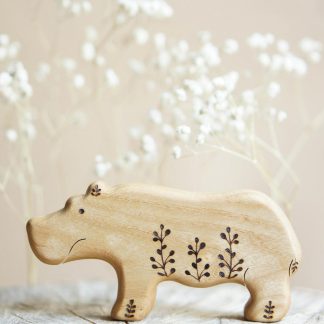 Wooden hippo toy