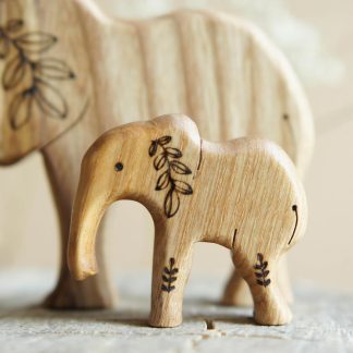 Wooden elephant toy