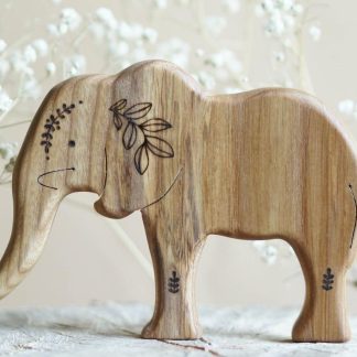Wooden elephant toy dad