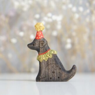 Circus dog toy (black) (with sparkle)