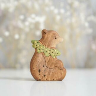 Circus bear toy (green)  (with sparkle)
