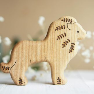 Wooden lion toy