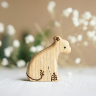 Wooden lion baby toy