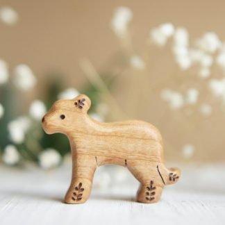Wooden lion baby toy