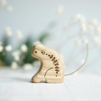 Baby monkey wooden toy