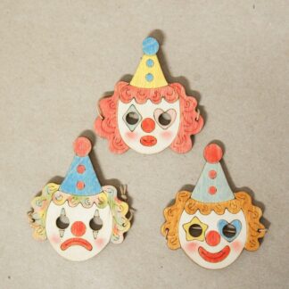 Circus masks (3 pieces) (with sparkle)