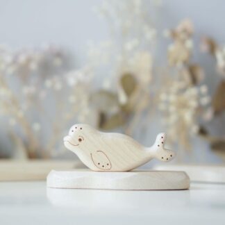 Beluga whale baby with sparkle