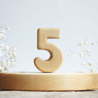 Wooden number 5