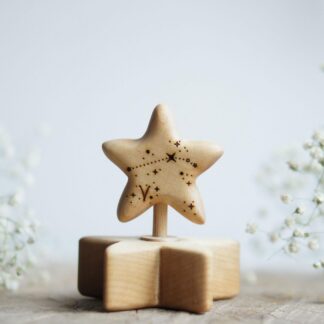 Wooden star zodiac Aries