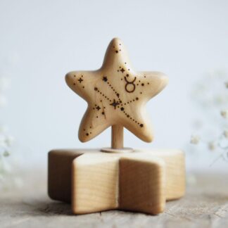 Wooden star zodiac Taurus