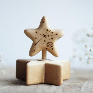 Wooden star zodiac Cancer
