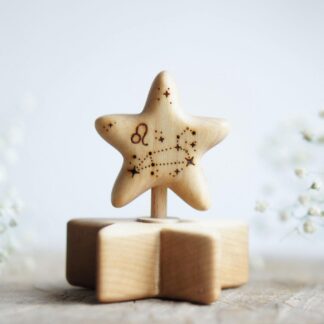 Wooden star zodiac Leo