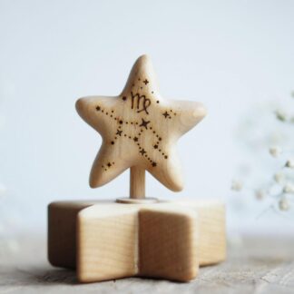 Wooden star zodiac Virgo