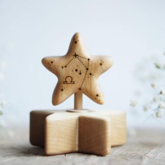 Wooden star zodiac Libra