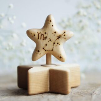 Wooden star zodiac Scorpio