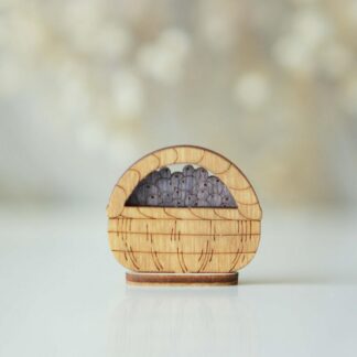 Basket with blueberry
