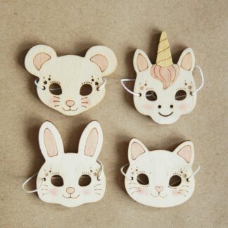 Cute Masks  (set of 4 pieces) (with sparkle)