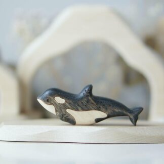 Orca baby toy medium (painted)  (with sparkle)