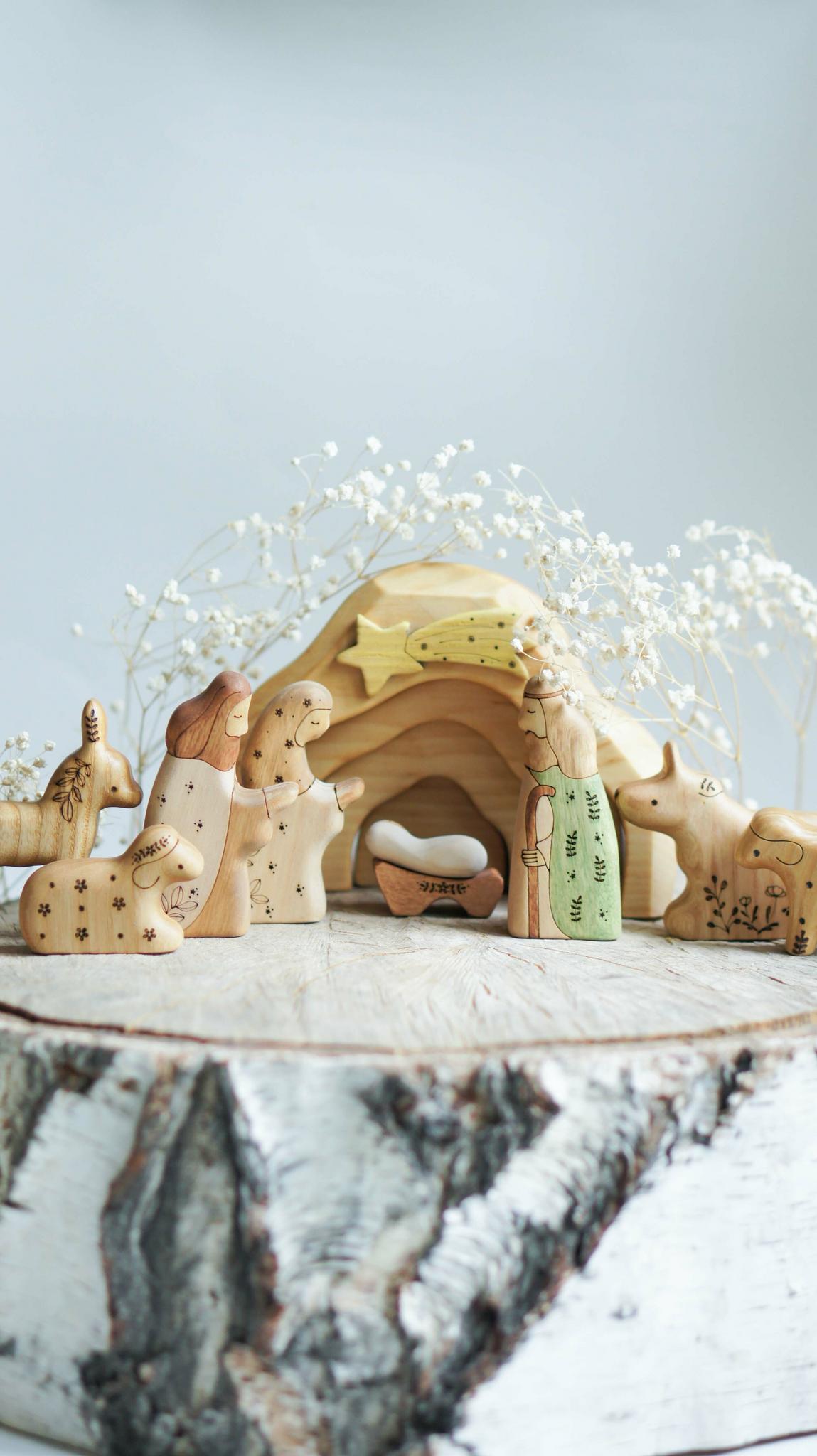 Nativity scene set 12 pcs