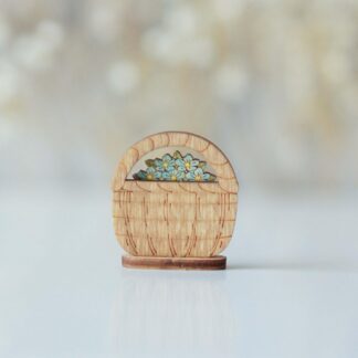 Basket with forget-me-nots