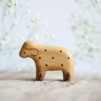 Lamb wooden toy natural