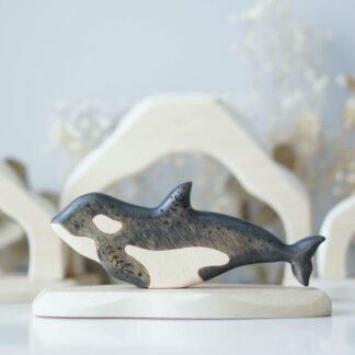 Orca wooden toy (big) (with sparkle)
