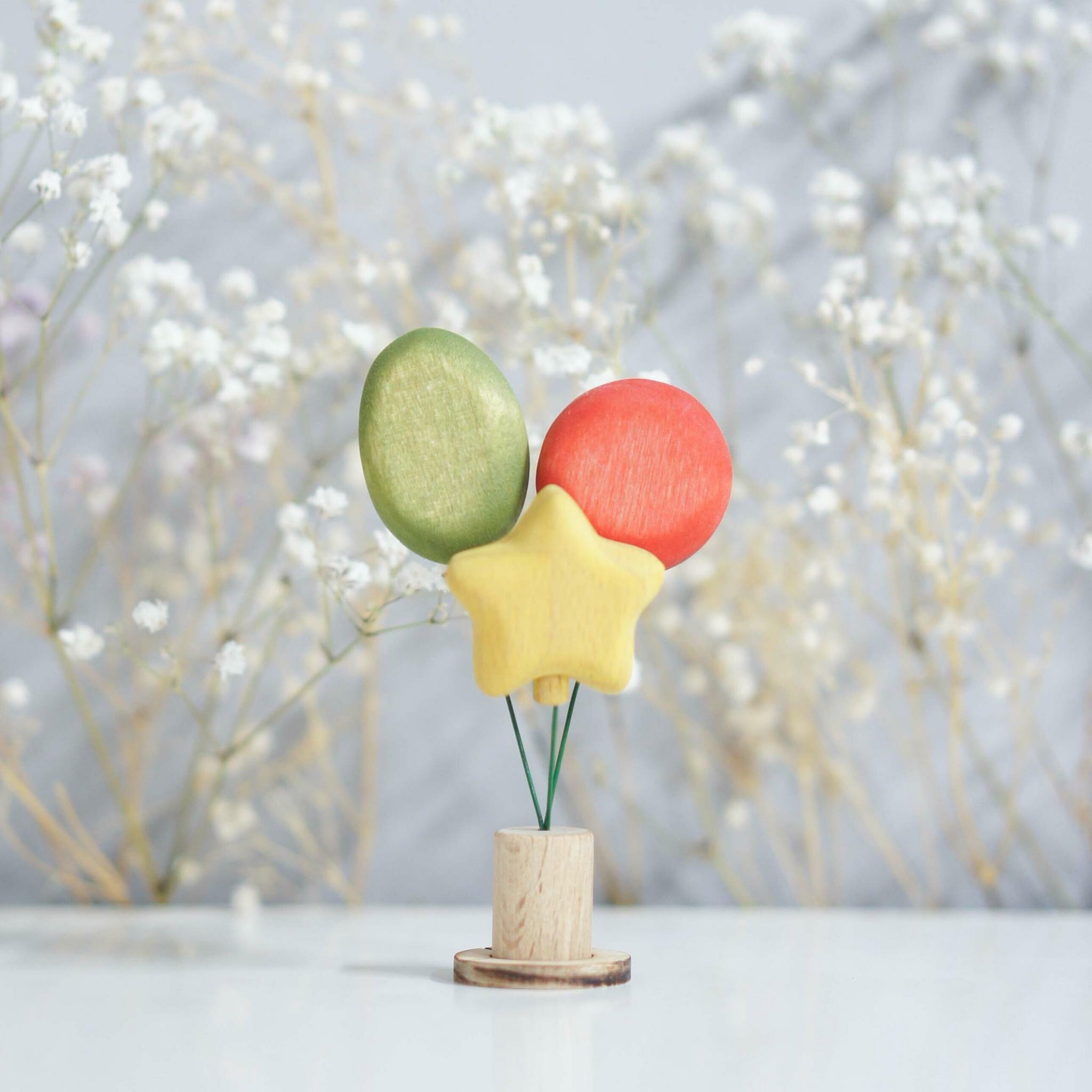 Balloon ornament (green) (with sparkle)