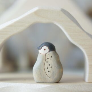 Penguin baby looks straight ahead toy (painted) (with sparkle)